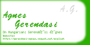 agnes gerendasi business card